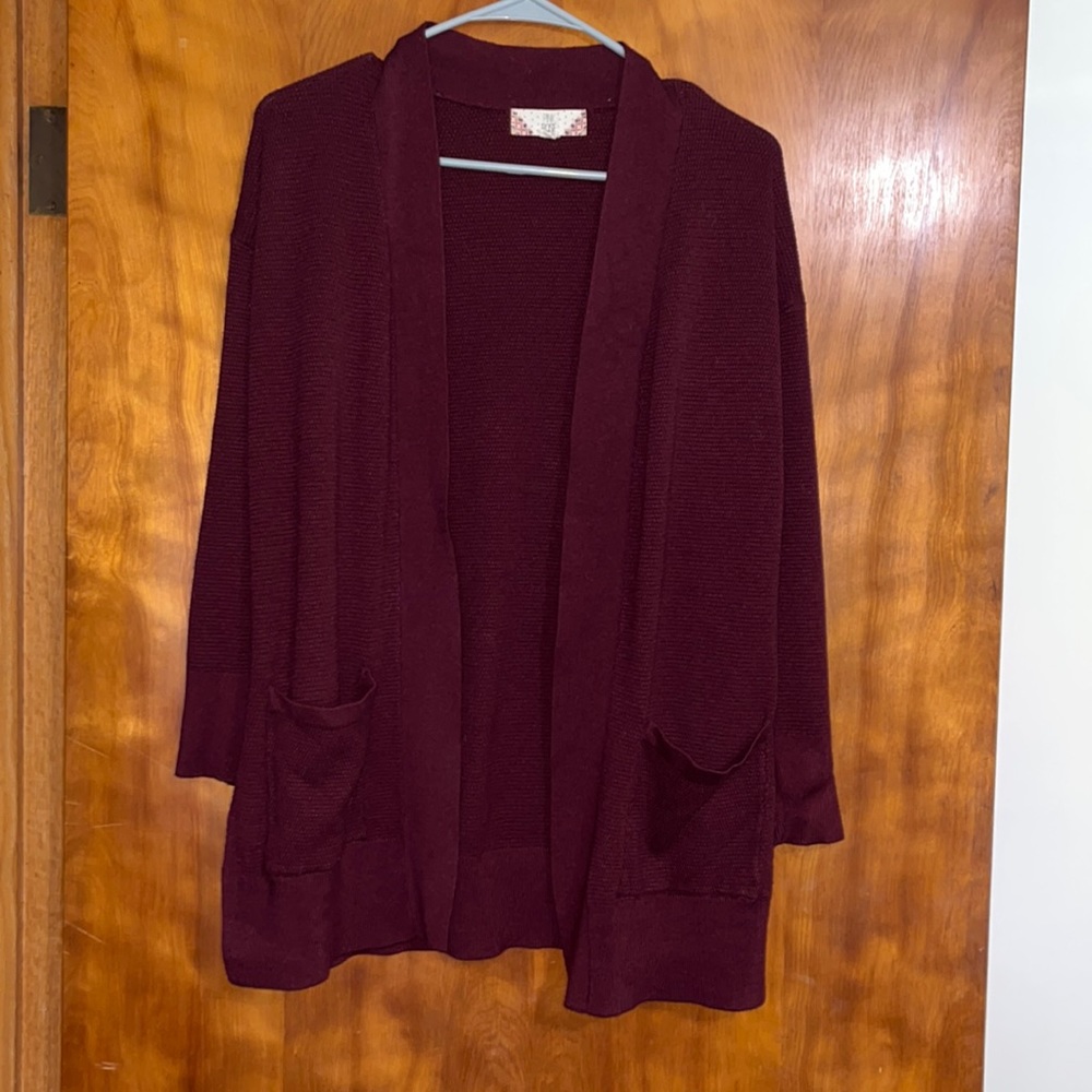 Burgundy Cardigan